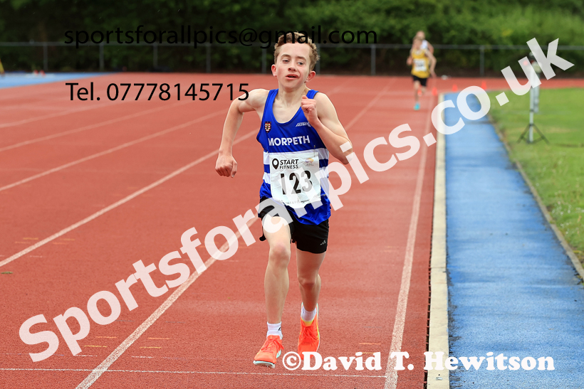1500 metres, 2026 North Eastern Track and Field Champs, Shildon, County Durham. Photo: David T. Hewitson/Sports for All Pics